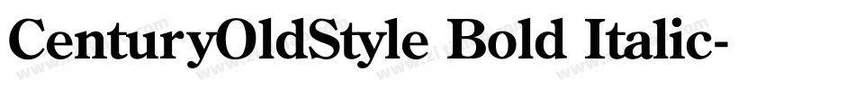 CenturyOldStyle Bold Italic字体转换